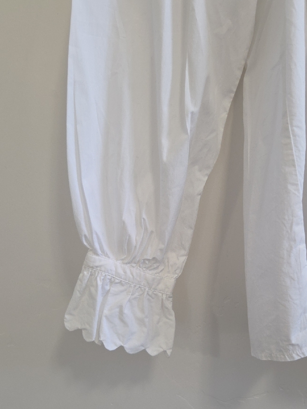 J. Crew White Pintuck Tie-Neck Blouse - Picture 7 of 9